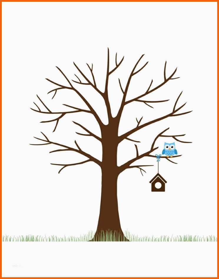 Ungewöhnlich Fingerabdruck Baum Vorlage Schönste Fingerabdruck Baum