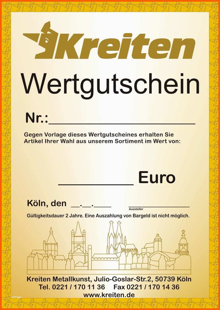 Ungewöhnlich Gutschein Kreiten