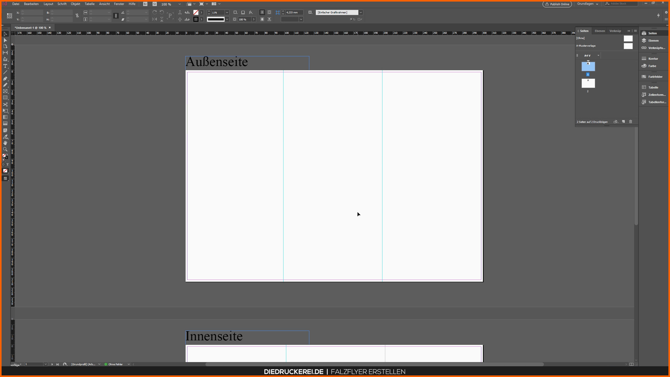 Ungewöhnlich Indesign Tutorial Sechsseitiger Falzflyer In Din Lang