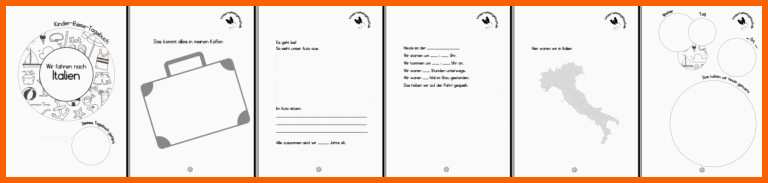 Ungewöhnlich Kinder Reise Tagebuch – Ausdrucken Abheften Ausfüllen