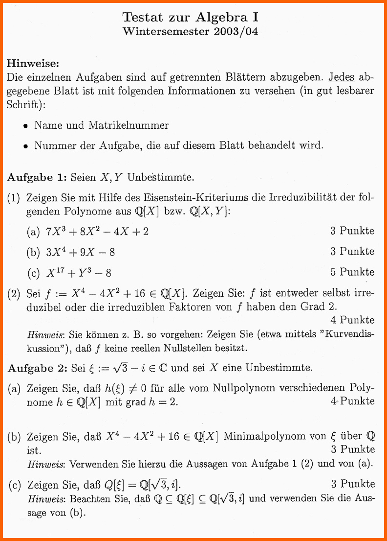 Ungewöhnlich Klausurensammlung – Fsr Mathematik