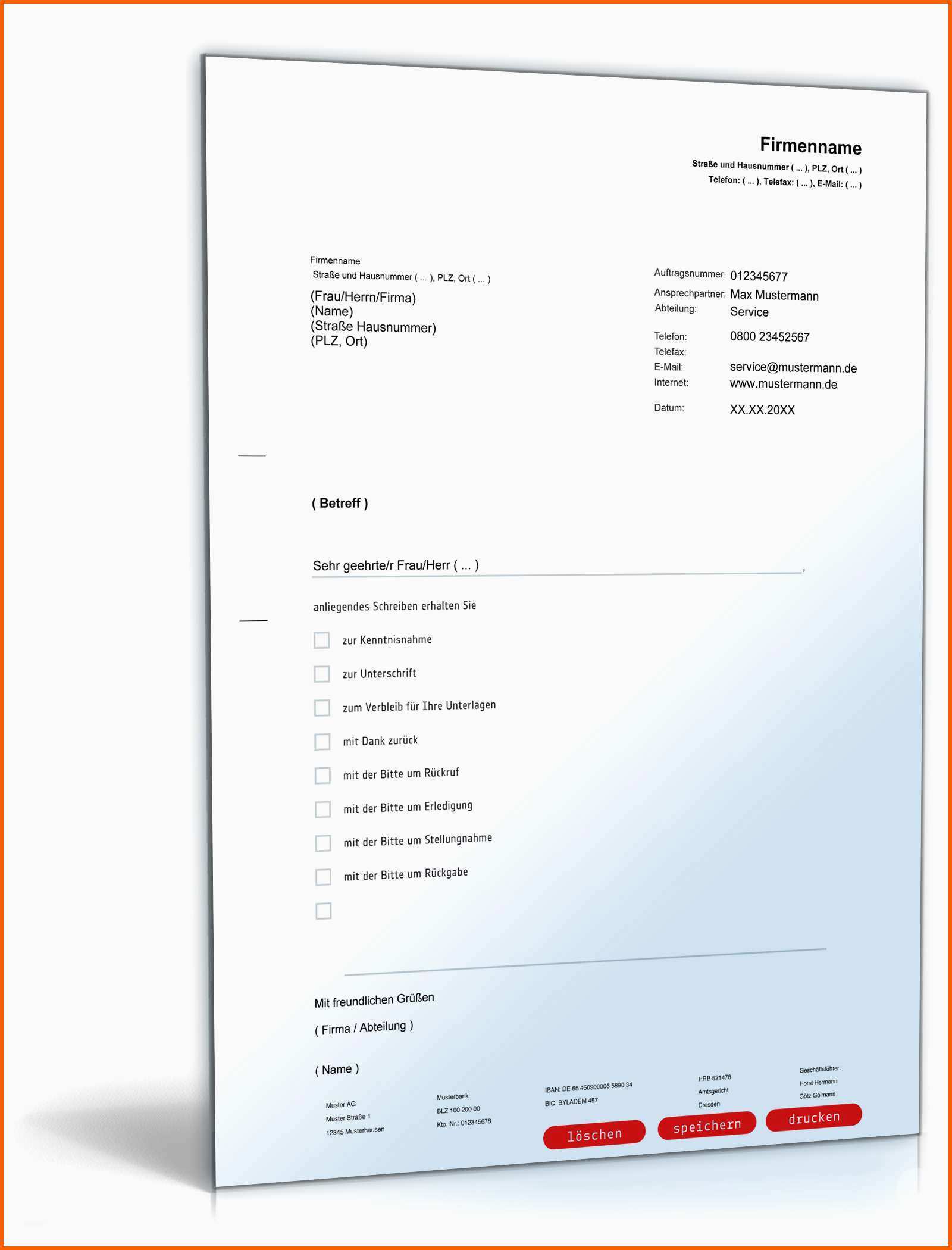 Ungewöhnlich Kurzbrief