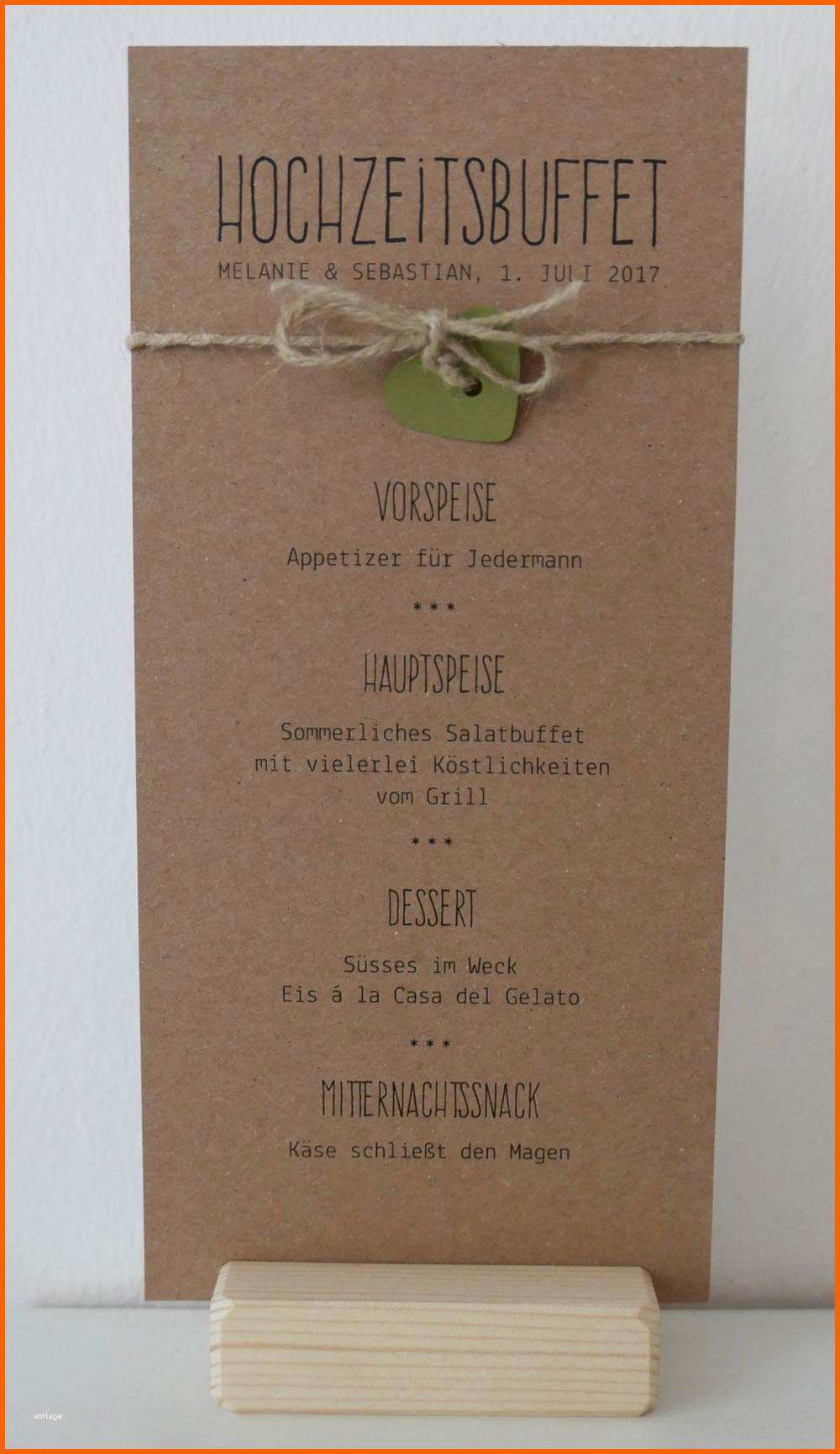 Ungewöhnlich Menükarten Hochzeit Handgefertigt In Ihrem Design