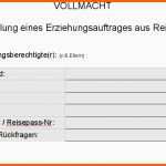 Ungewöhnlich Reisevollmacht Der Eltern Muster