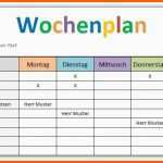 Ungewöhnlich Wochenplan Vorlage Download