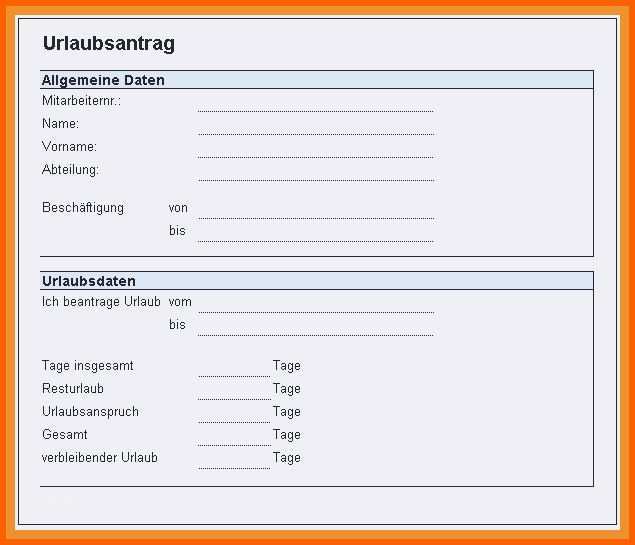 Unglaublich 15 Urlaubsantrag Kostenlos