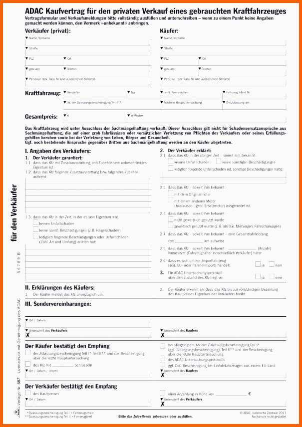 Unglaublich 6 Autoverkaufsbrief