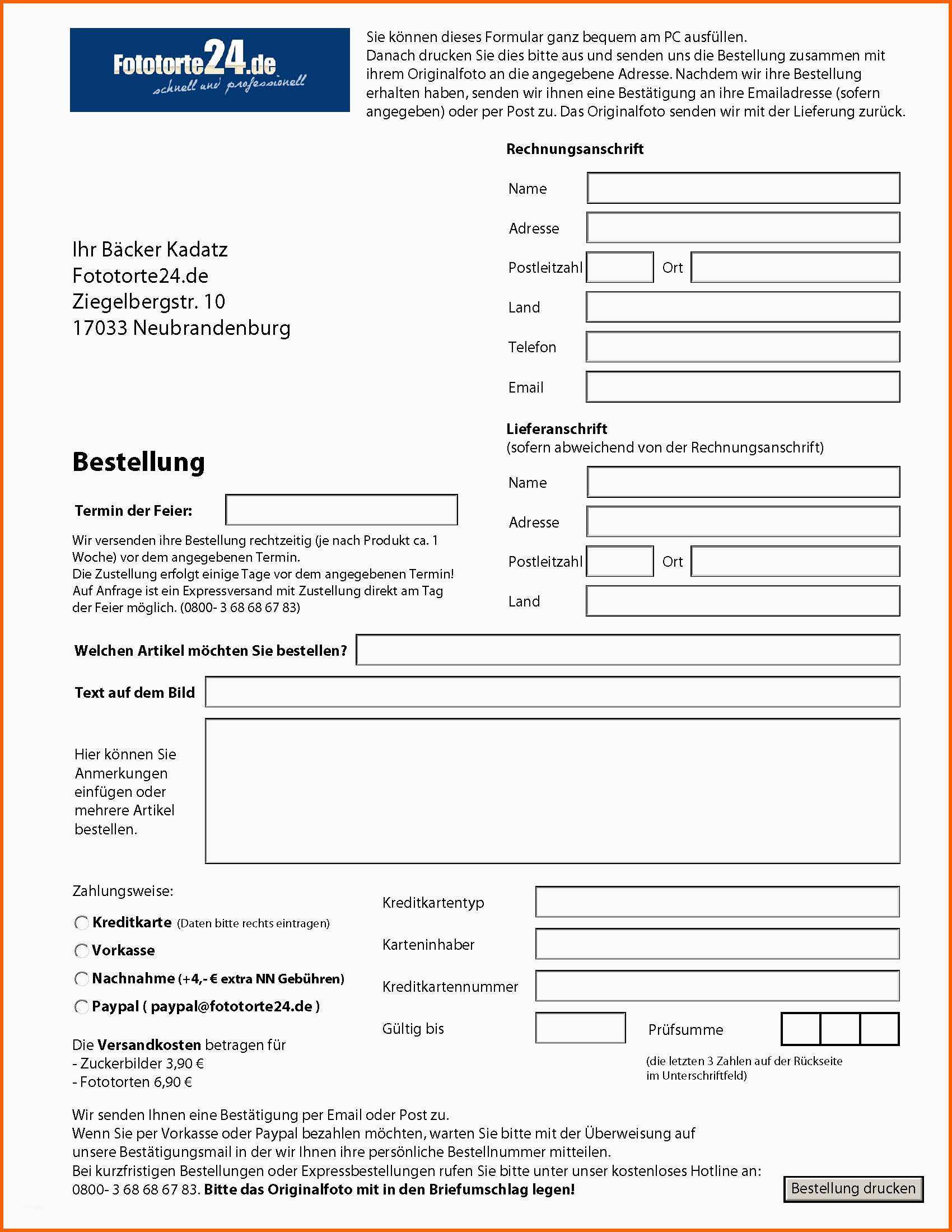 Unglaublich Bestellung Per Post