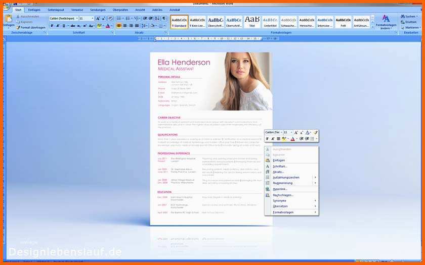 Unglaublich Bewerbung Englisch Muster Als Wordvorlage Zum Download