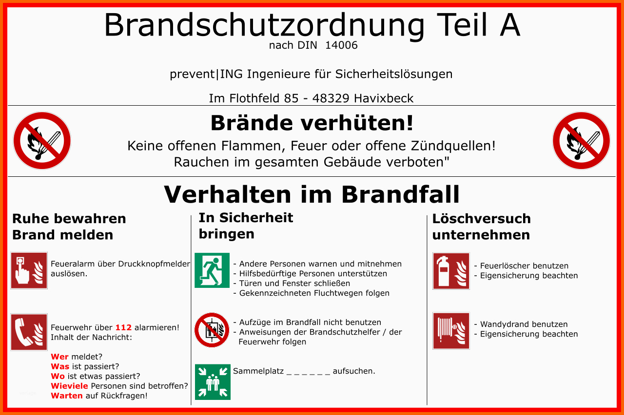 Unglaublich Brandschutz Prevent Ing