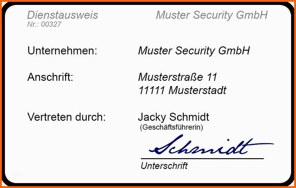 Unglaublich Der Perfekte Dienstausweis Für Sicherheits Nste