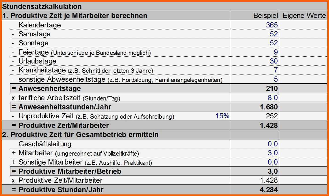 Unglaublich Excel Vorlagen Handwerk Kalkulation Kostenlos