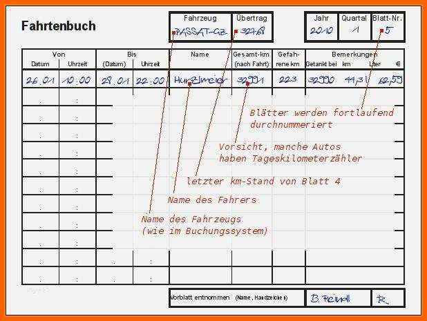 fahrtenbuch vorlage finanzamt