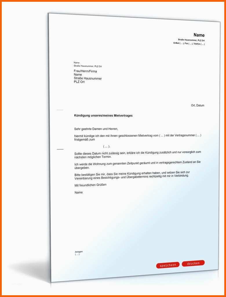 Unglaublich Job Kündigung Vorlage Kundigung Mietwohnung Vorlage
