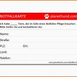 Unglaublich Notfallkarte Für Tierhalter