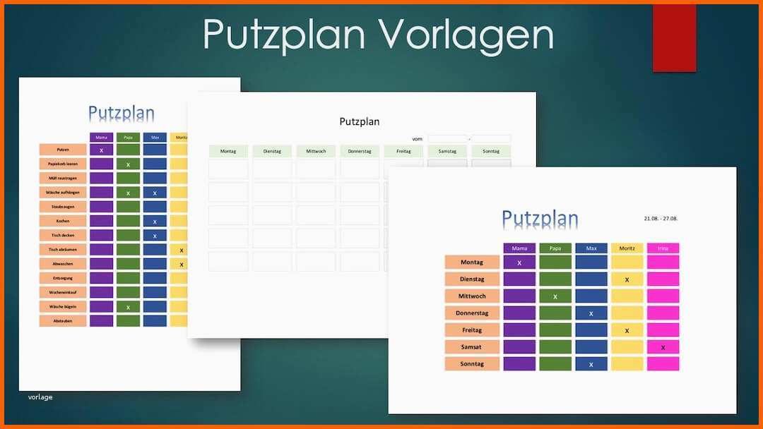 putzplan vorlage