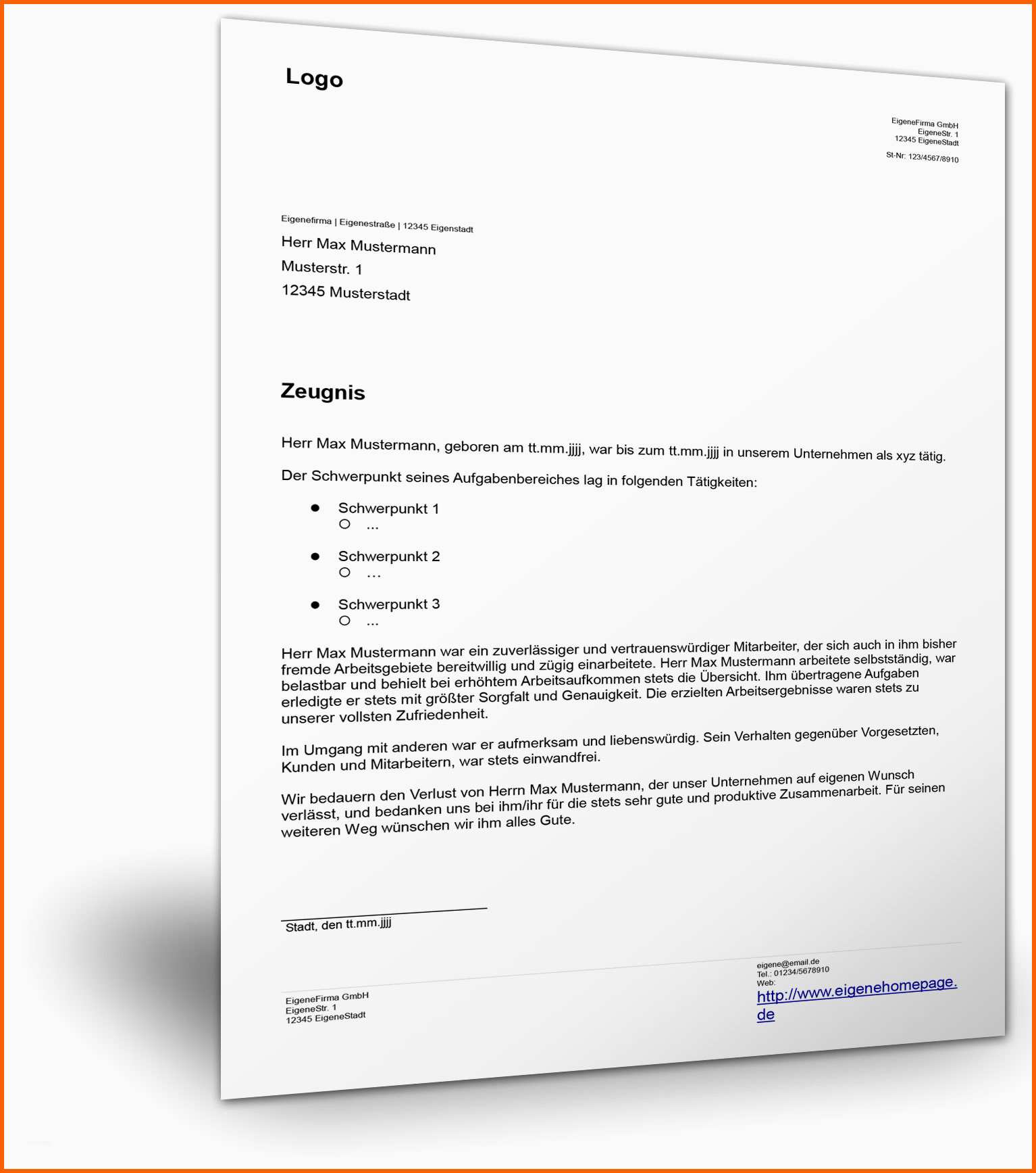 Unglaublich Qualifiziertes Arbeitszeugnis › Der Mustermann