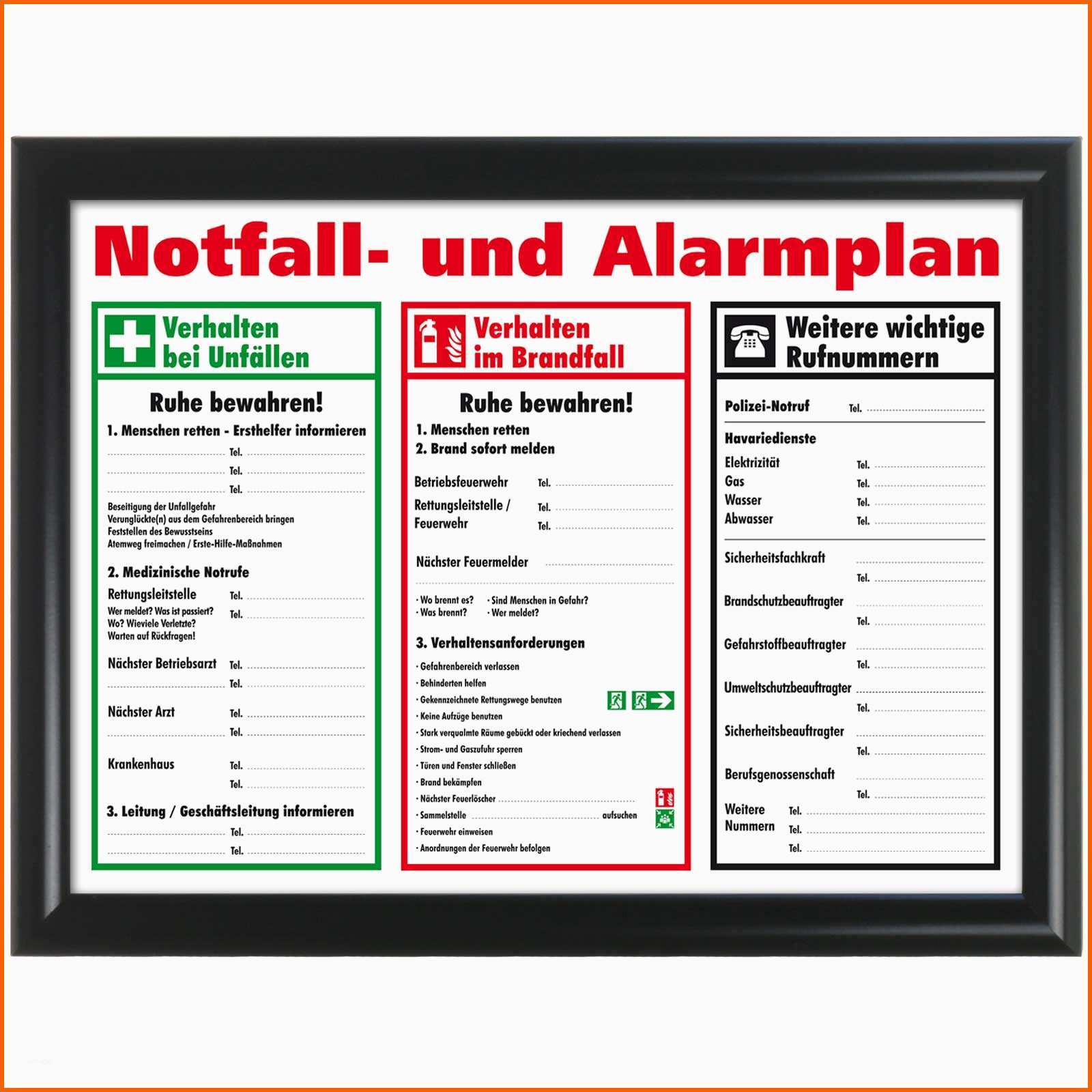 Einzahl Unglaubliche Notfallplan Muster - Kostenlos Vorlagen | #55959