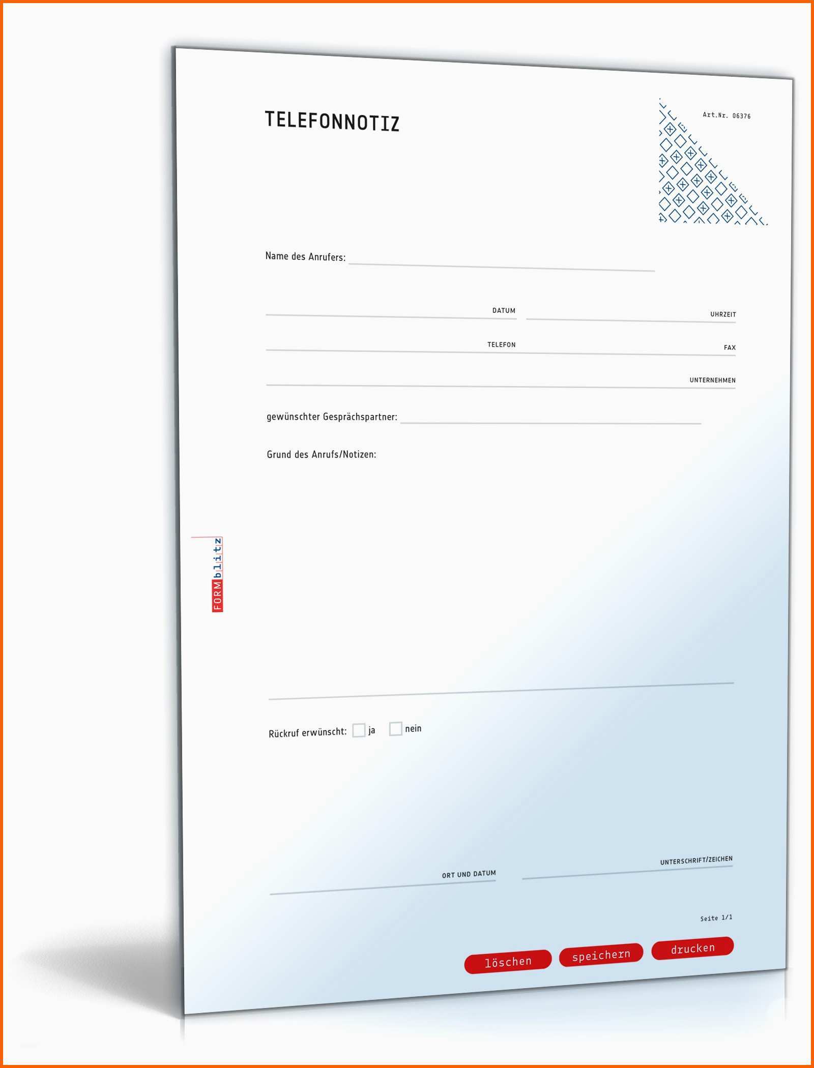 Unglaublich Telefonnotiz