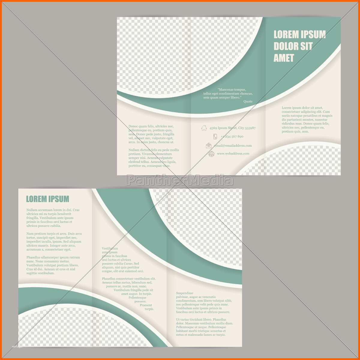 Unglaublich Tri Fold Broschüre Flyer Design Vorlage Lizenzfreies