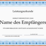 Unglaublich Urkunde Für Hervorragende Leistungen Blau Fice Templates