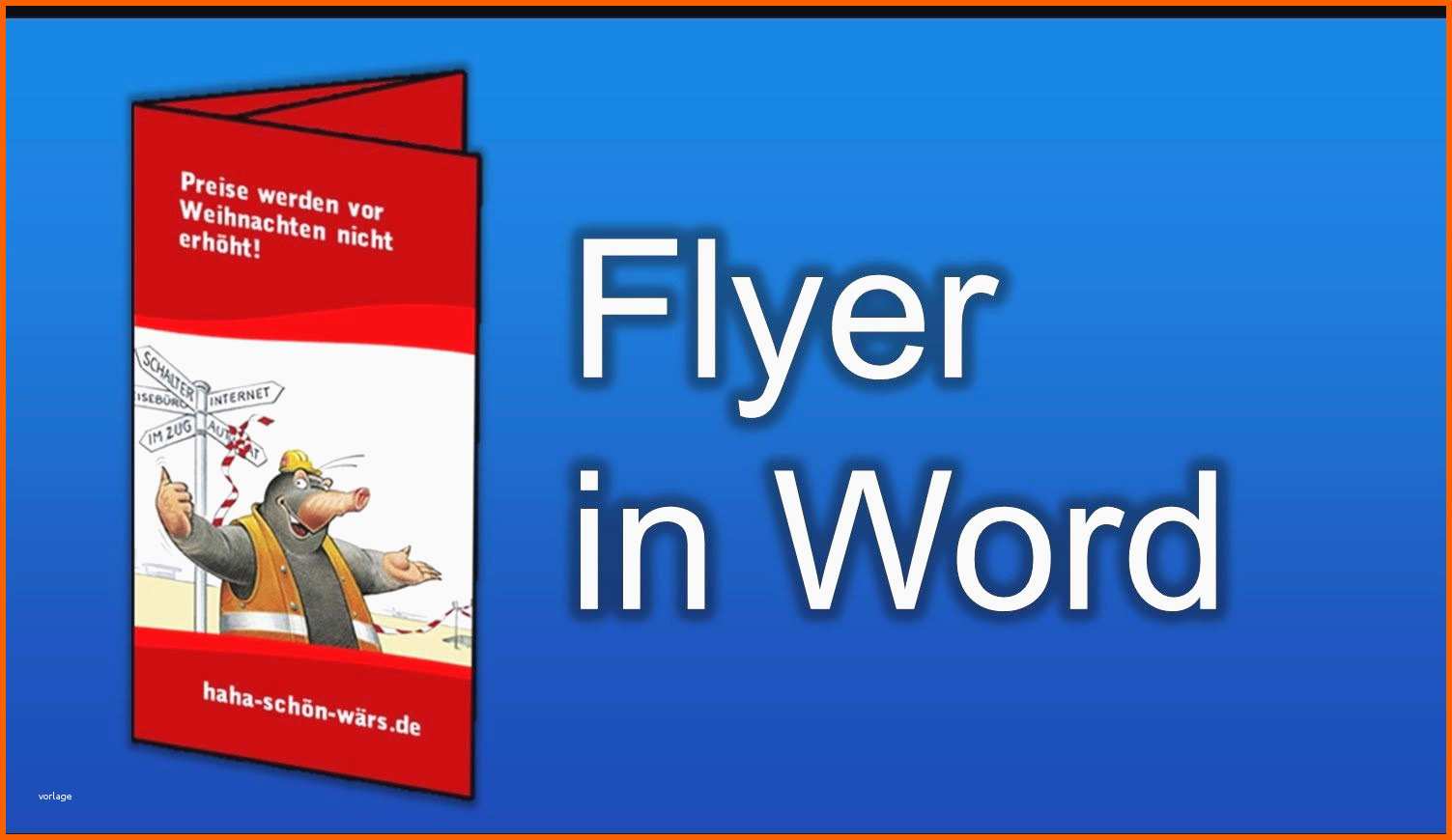 Unglaublich Vorlage Flyer Word