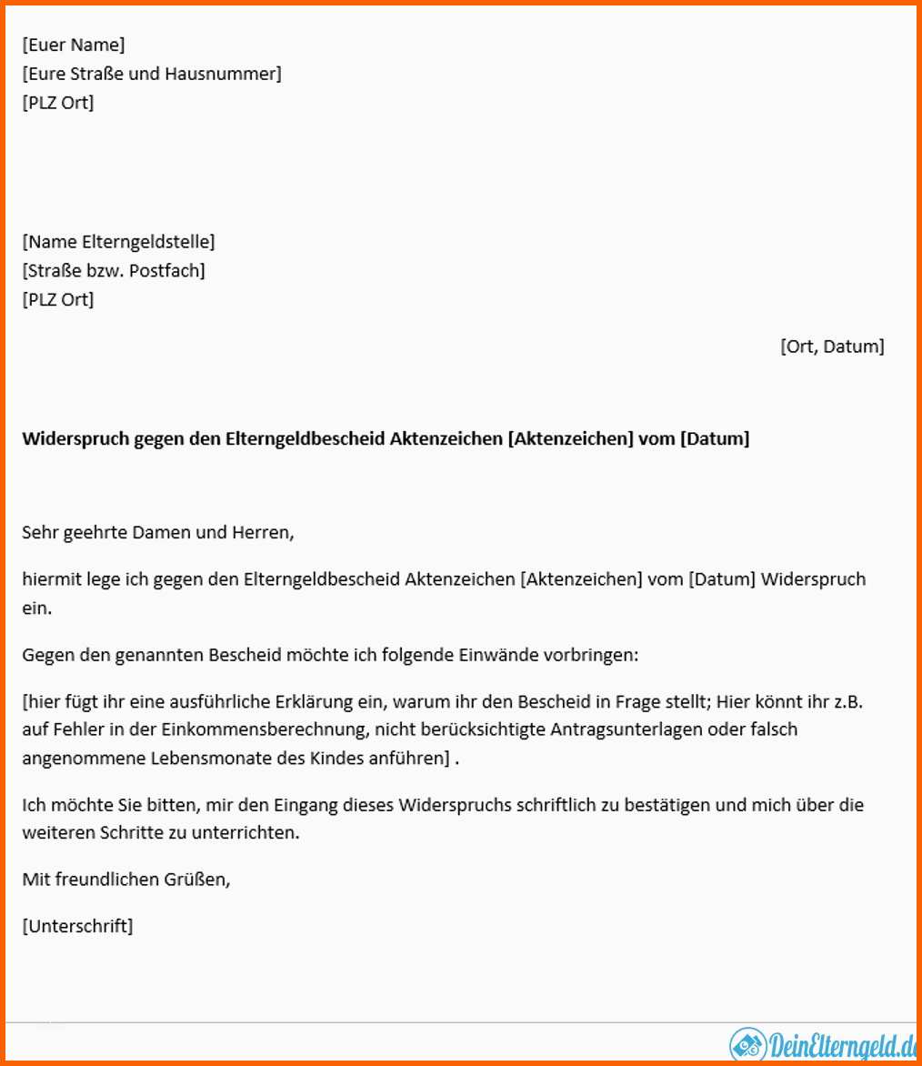 Unglaublich Widerspruch Gegen Den Elterngeldbescheid Hier Erfahrt Ihr