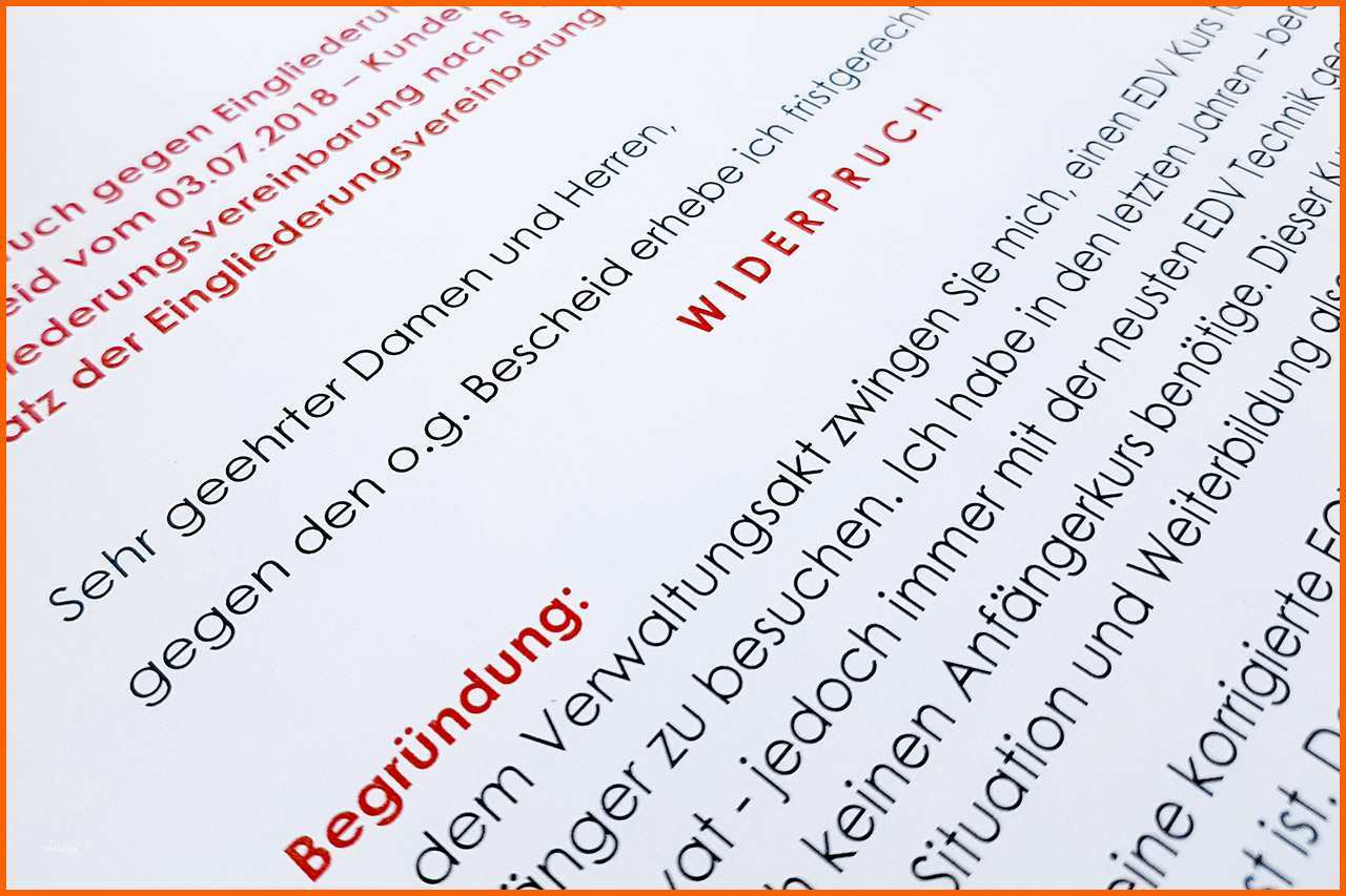 Unglaublich Widerspruch Gegen Hartz 4 Eingliederungsvereinbarung
