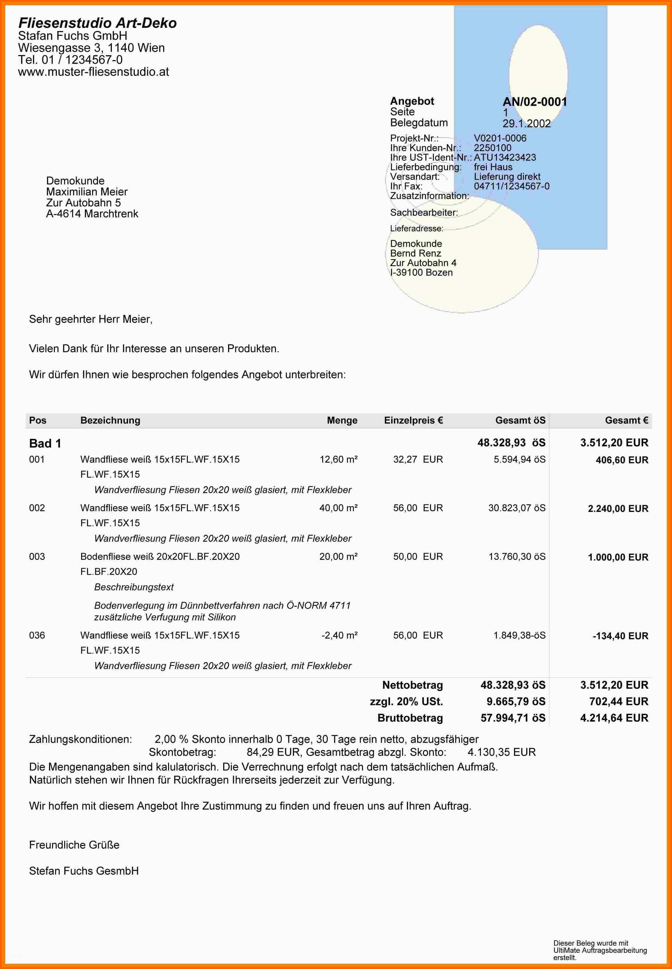 Unvergesslich 12 Angebot Vordruck