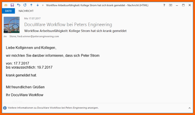 Unvergesslich 12 Krankmeldung Per E Mail Schreiben Vorlage