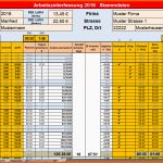 Unvergesslich 13 Arbeitszeit Excel Vorlage