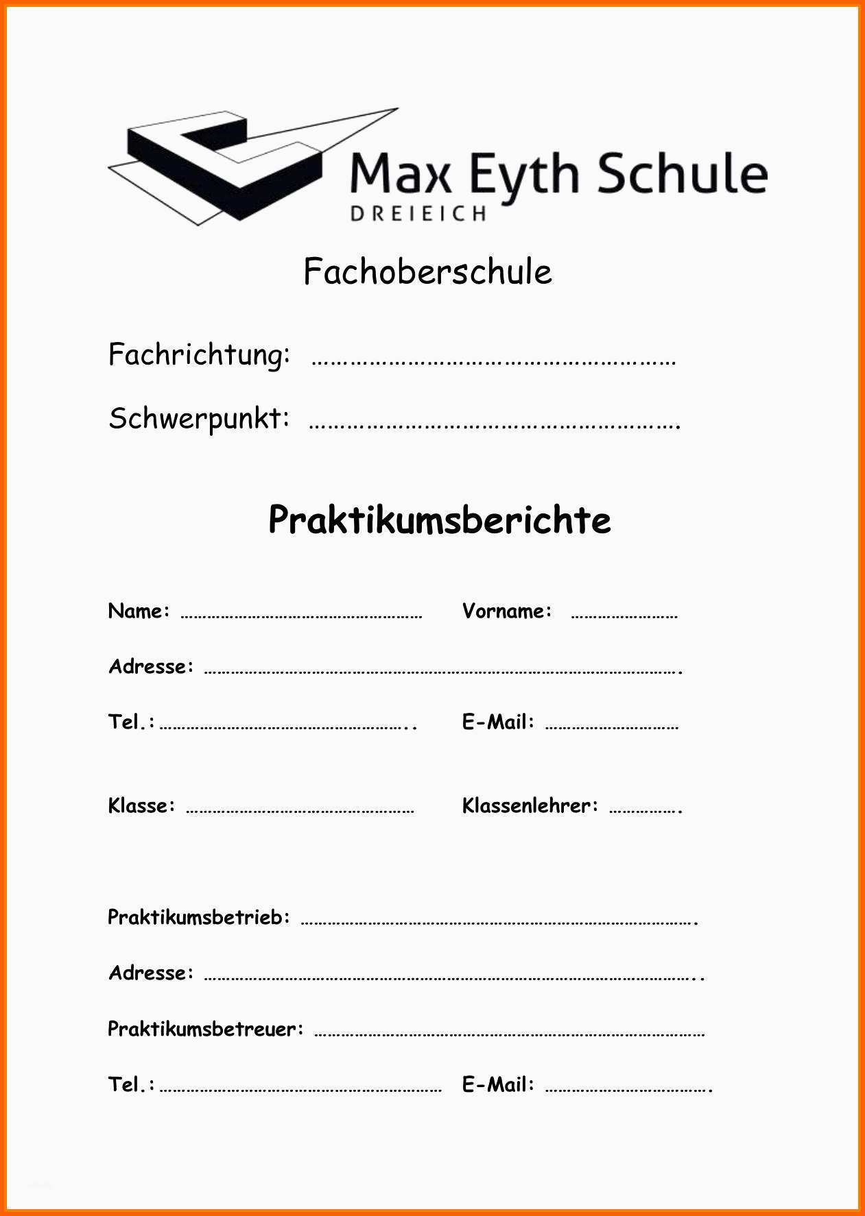 Unvergesslich 15 Deckblatt Praktikumsbericht Studium