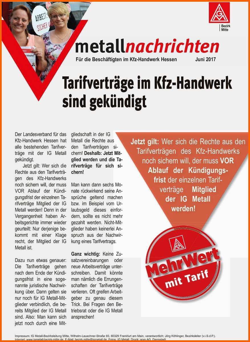 Unvergesslich 15 Ig Metall Kündigungsfrist 1 Unvergesslich 15 Ig Metall Kündigungsfrist