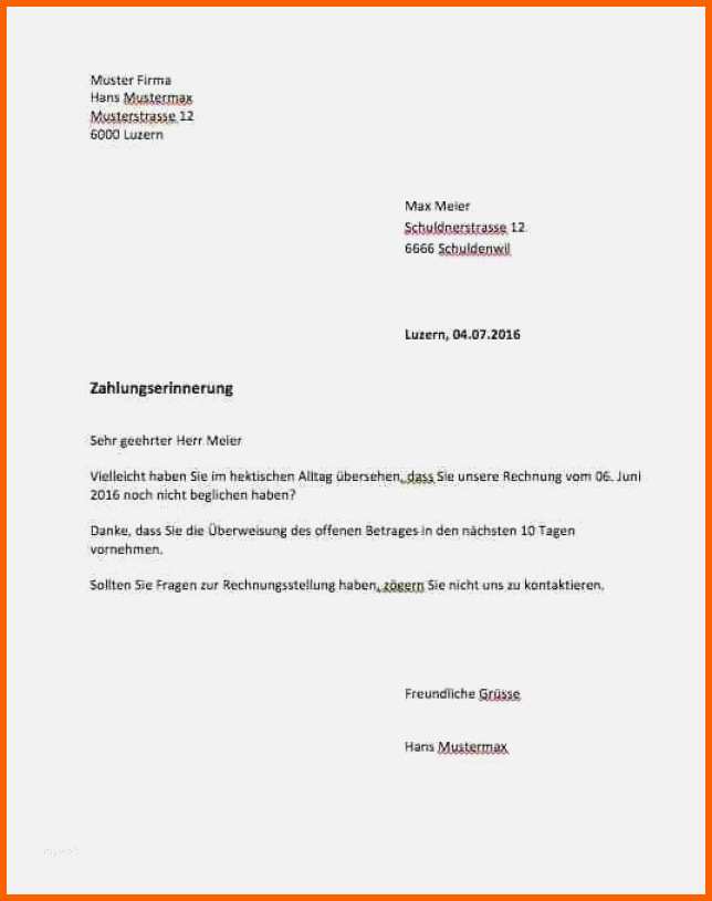 Unvergesslich 16 1 Mahnung Vorlage
