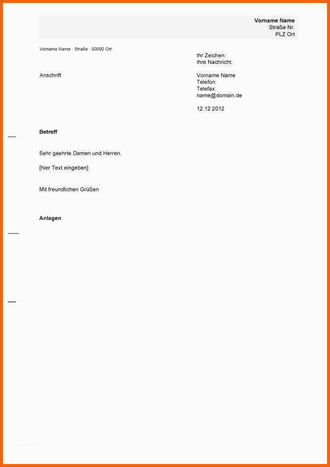Unvergesslich 19 Din Vorlage Word Offizieller Brief