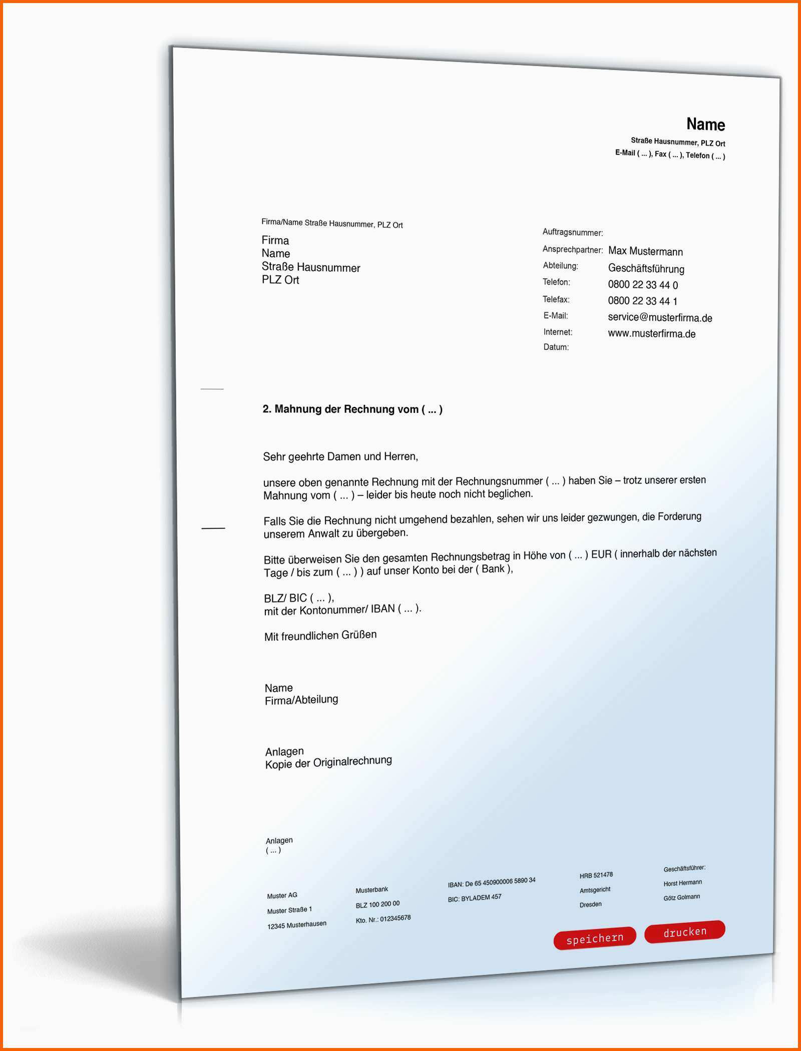 Unvergesslich 2 Mahnung Mit Anwaltsdrohung