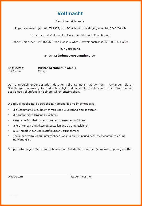 Unvergesslich 20 Bankvollmacht Vorlage Kostenlos