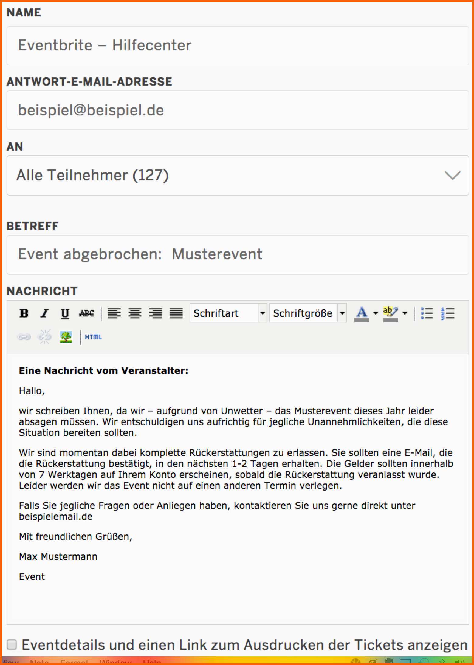 Unvergesslich Antwort Auf Stornierung Vorlage Neuestes so Stornieren Sie