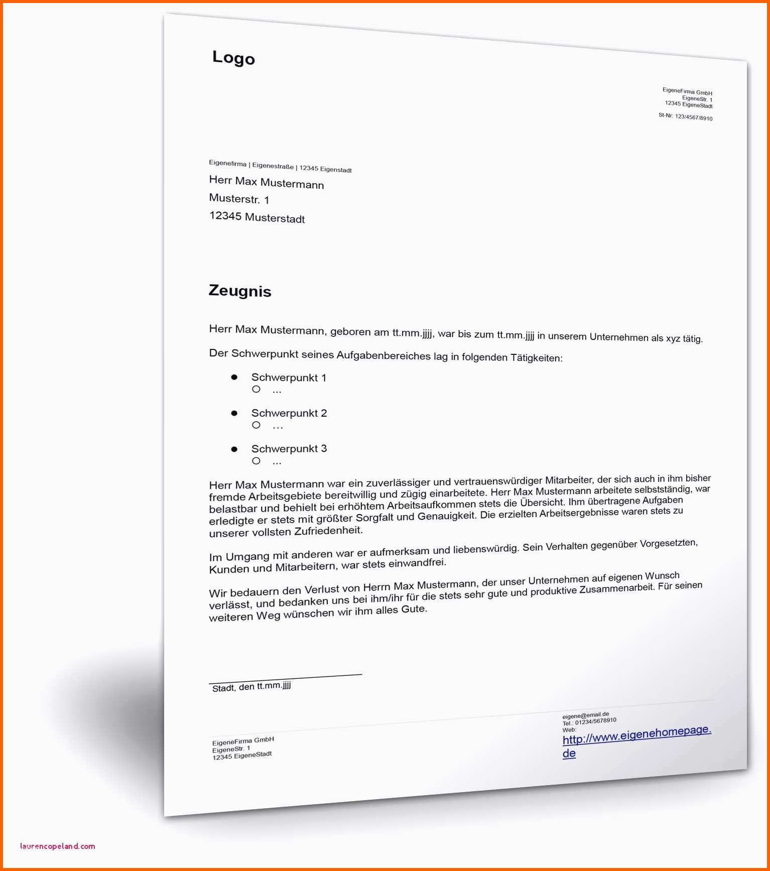 Unvergesslich Arbeitsbescheinigung Muster Vorlage Zum S
