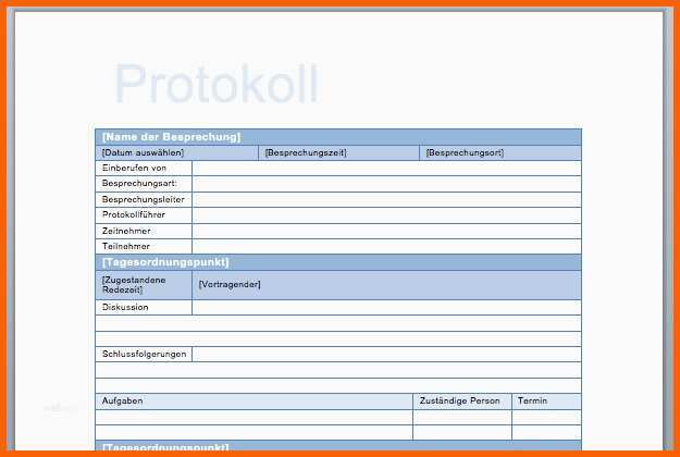 besprechungsprotokoll vorlage word luxus protokollvorlage protokoll schreiben aufbau muster