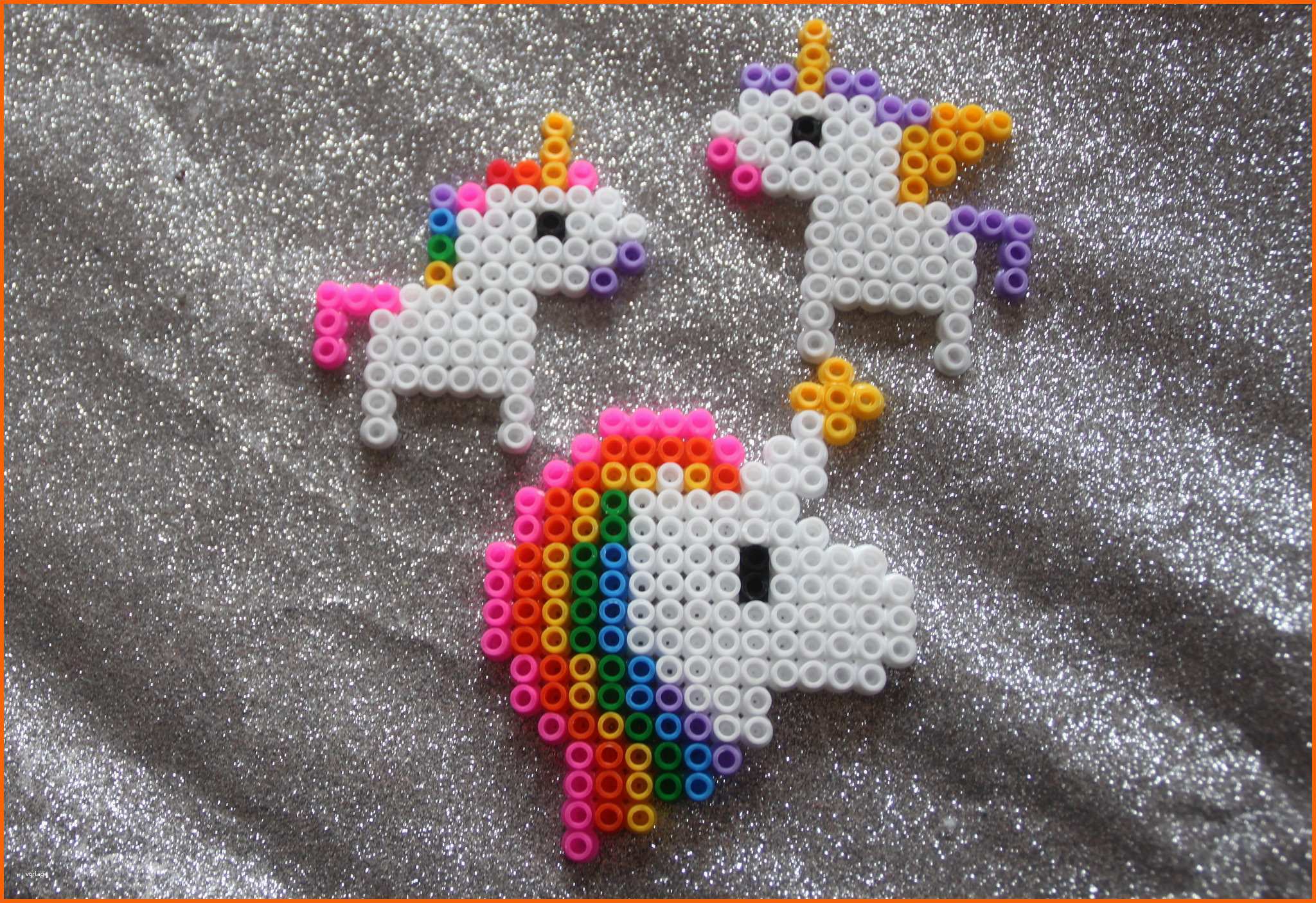 Unvergesslich Bügelperlen Einhorn Vorlage