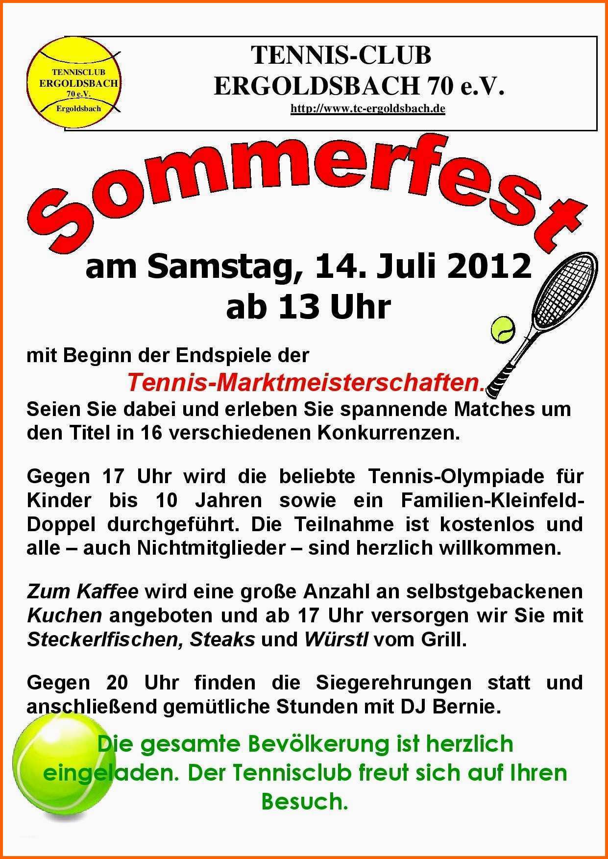 Unvergesslich Einladung sommerfest Firma Vorlage Wunderbar New