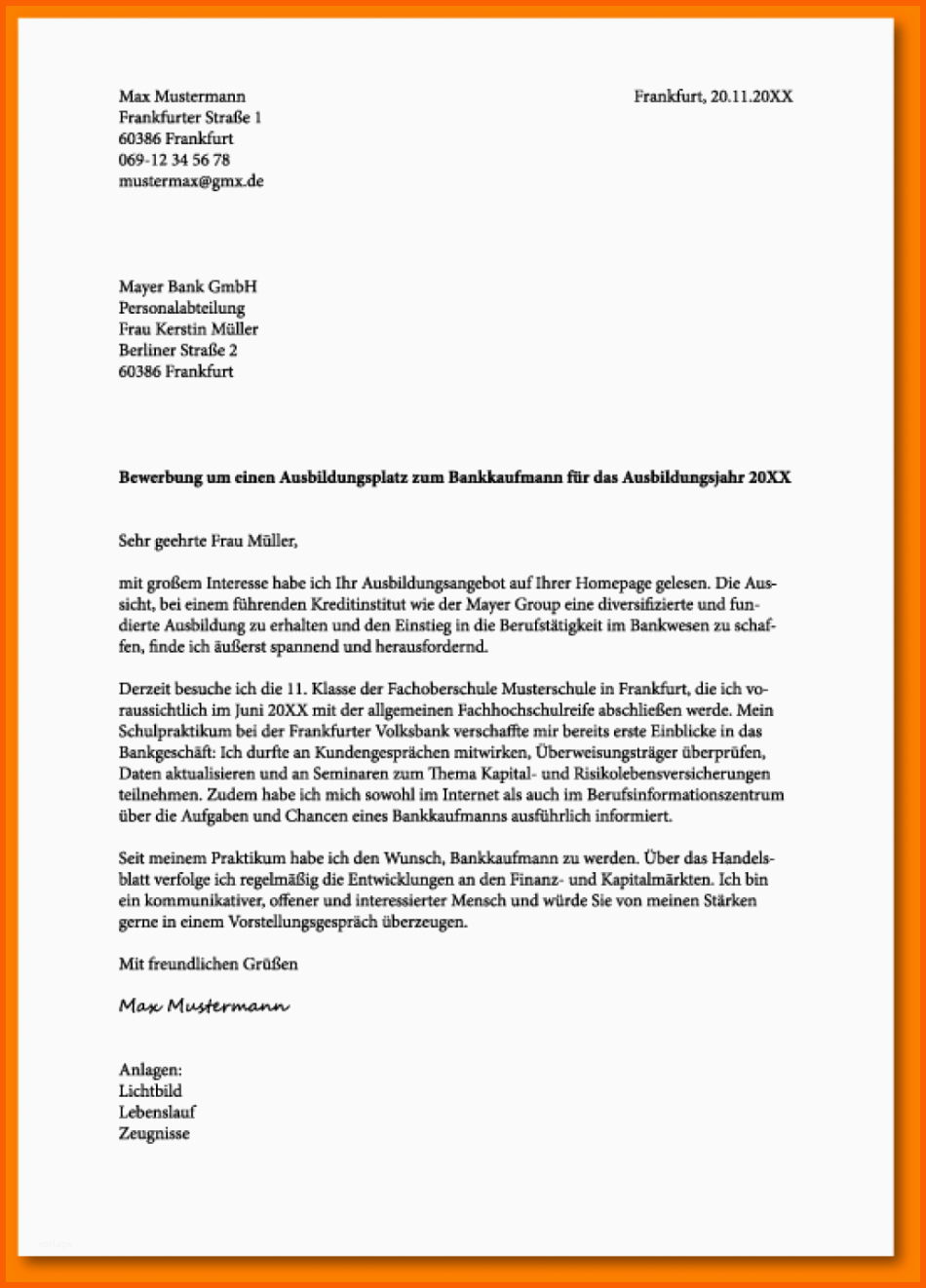 Unvergesslich Erfreulich Vorlage Anschreiben Ausbildung Medizinische