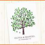 Unvergesslich Fingerabdruck Baum Hochzeit Vorlage