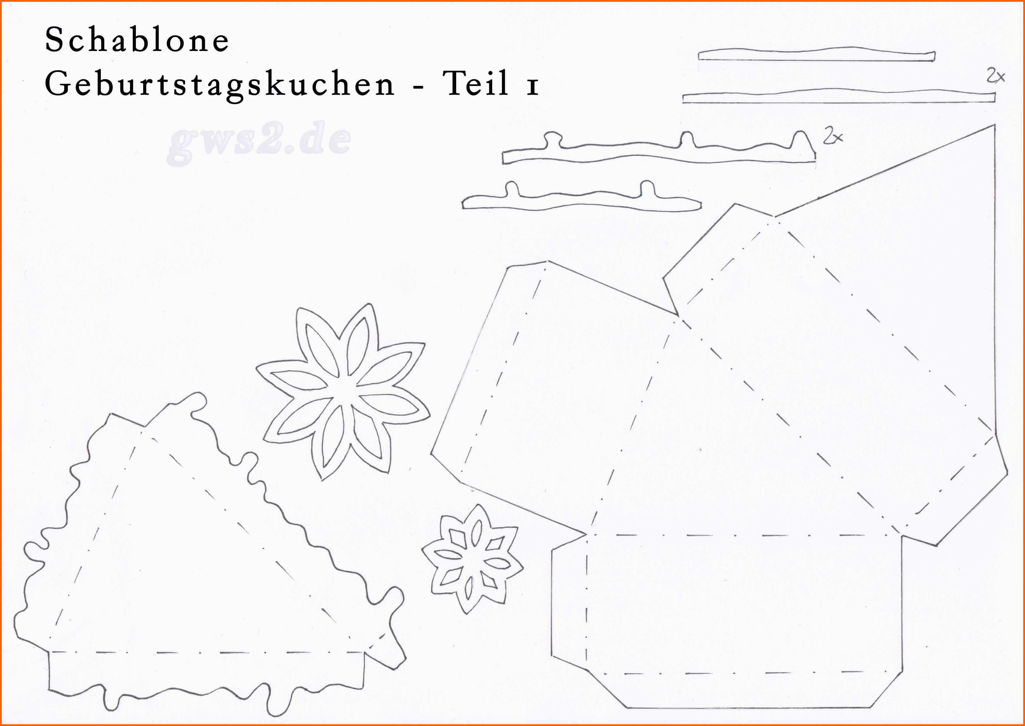 Unvergesslich Geburtstagskuchen Aus Papier Basteln