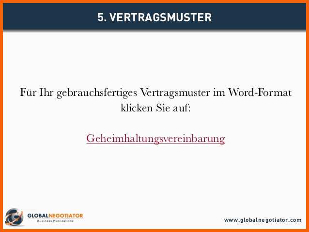 Unvergesslich Geheimhaltungsvereinbarung Muster Und Vorlage