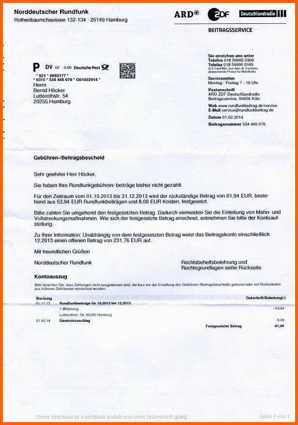 Unvergesslich Gez Kündigen Vorlage Süß Gez Musterschreiben – Bernd
