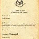 Unvergesslich Harry Potter Invitation Letter Template List Besten Der