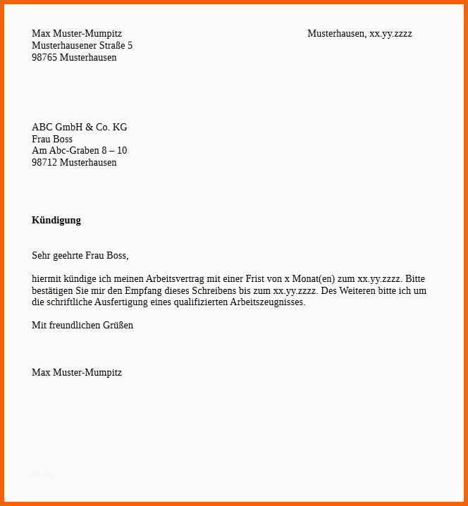 Unvergesslich Kündigungsschreiben Darauf Kommt Es An