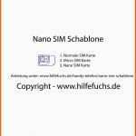 Unvergesslich Micro Sim Vorlage Nano Und Micro Sim Schablone Pdf Zum